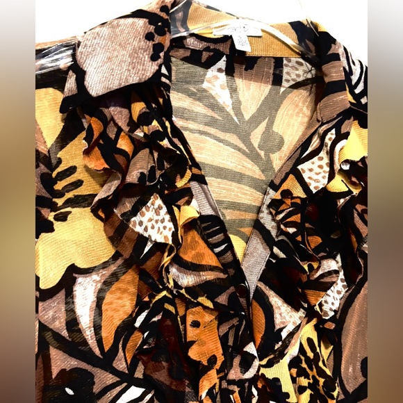 Vintage Cache Sheer Top Size Small - Picture 2 of 8